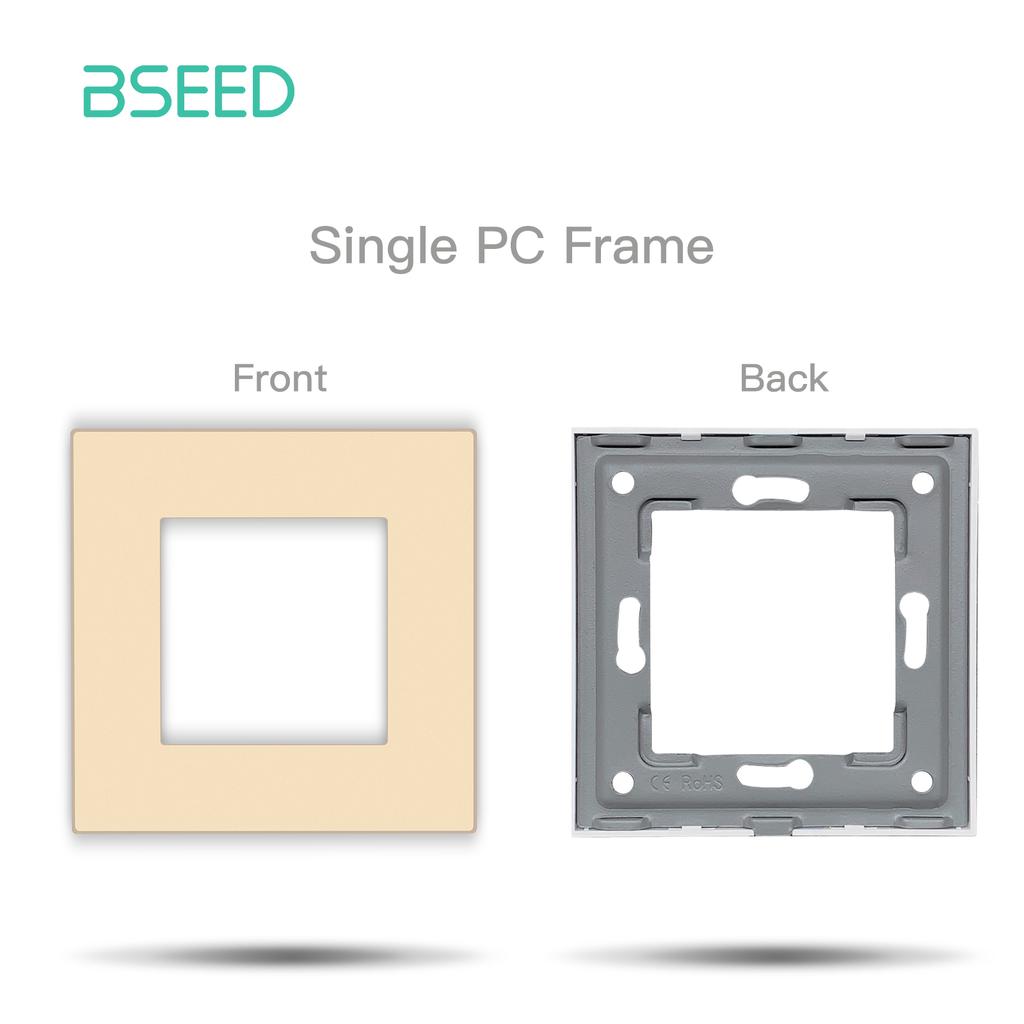BSEED Plastic Socket Frames Matte Frame For Wall Sockets Single Double Tripl Four Frames DIY Parts Free Combination EU Standard