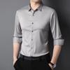 Men's Long-Sleeve Business Shirt: Solid Color, Mulberry Silk, Turn-Down Collar, 2025 Autumn Collection