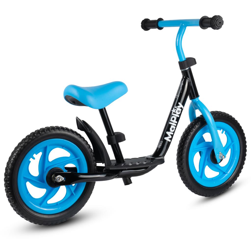 Malplay 12 Inch EVA Wheels Kids Balance Bike Black And Blue