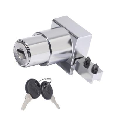 New Zinc Alloy Glass Door Lock Hardware Security Display Case Lock Furniture No Punching Slide Door Lock Glass Cabinet