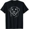 Minimalist Dog Line Art Labrador Retriever Lovers T-Shirt