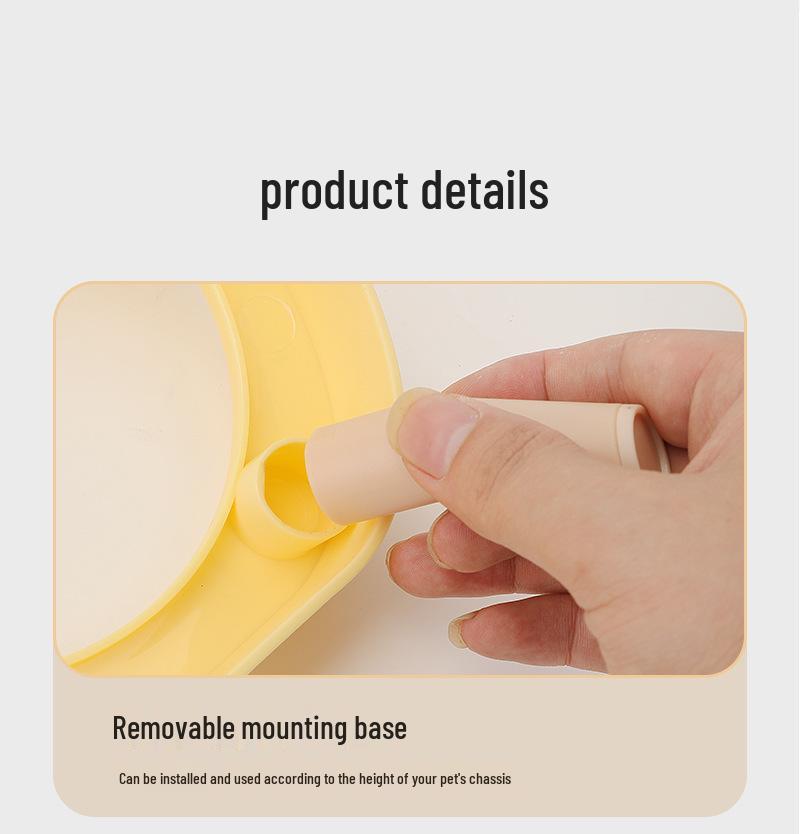 Cross-Border Stainless Steel & Ceramic Dual Cat & Dog Bowl: Anti-Tip, Splash-Proof, Neck Protection Design for Food & Water.