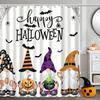 Spooky Halloween Shower Curtain Scary Face Cute Bathroom Decor with HooksFabric Curtain for Party or Home Decoration