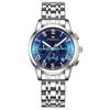 Silver Roman Numerals Analog Simple Watches with Calendar, 3ATM Water Resistance, Stainless Steel Strap, Casual and Business Style for Women -