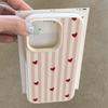 Pink and White Striped Heart Pattern Phone Case For iPhone 11 12 13 14 15 16 17 Pro Max 14 15 Plus 17Air XR XS MAX Soft Cover
