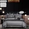 4/6pcs Duvet Cover 100% Egyptian cotton Three Lines embroidery housse de couette for bedroom Pure Cotton Bed Cover King