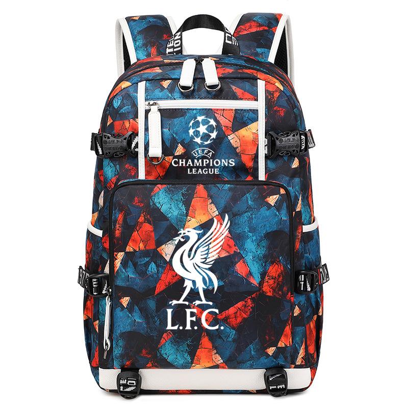 Football Printed Student Backpack Multifunctional Usb Interface Large Capacity Leisure Travel Backpack