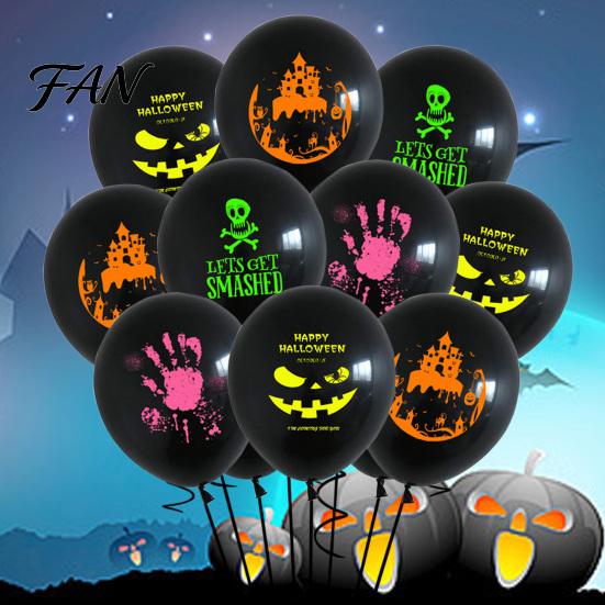 Glowing Holiday Ornaments 12PCS Halloween Fluorescent Balloons, Durable Latex Party Decorations, Glow In The Indoor Outdoor Decor Dark Festive