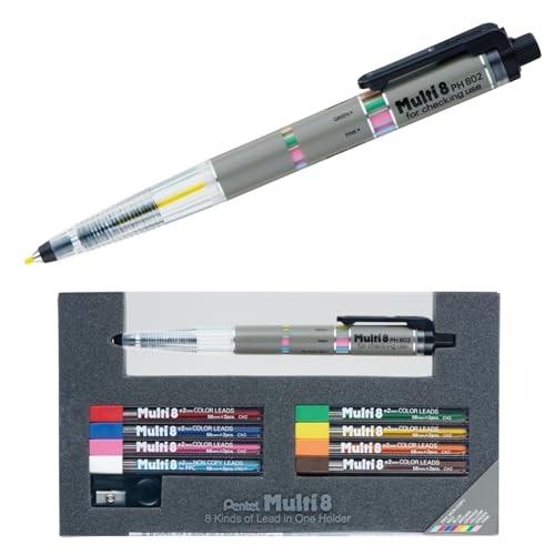 Механический карандаш Pentel Multi, набор из 8 шт., стержни 8 цветов PH802ST