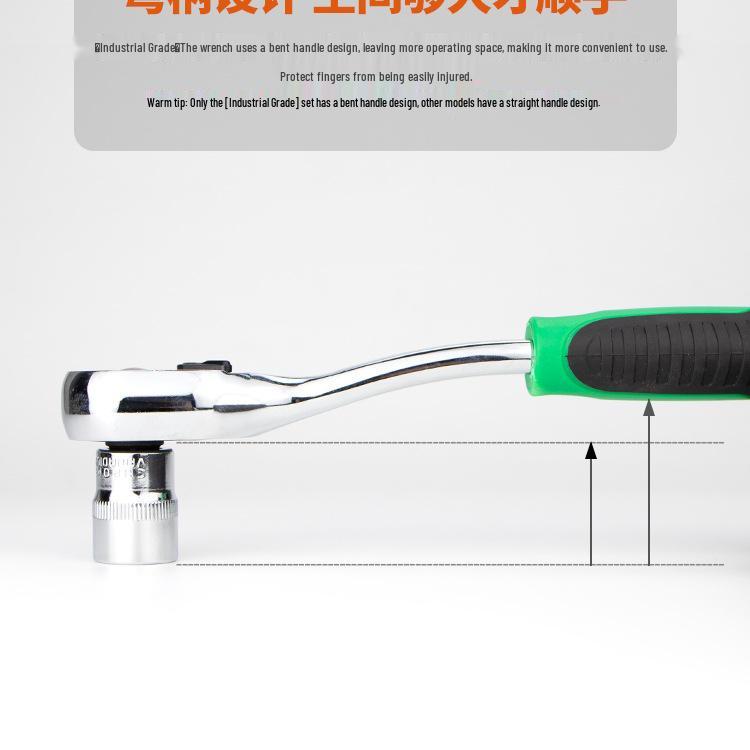 Compact Automotive Repair Tool Set: Socket Wrench & Hex Screwdriver Combo