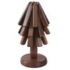 Tree Design Stand Wooden Trivets Non-Slip Decorative Anti Scald Heat Resistant Table Mat Wood Table Mat for Hot Dishes