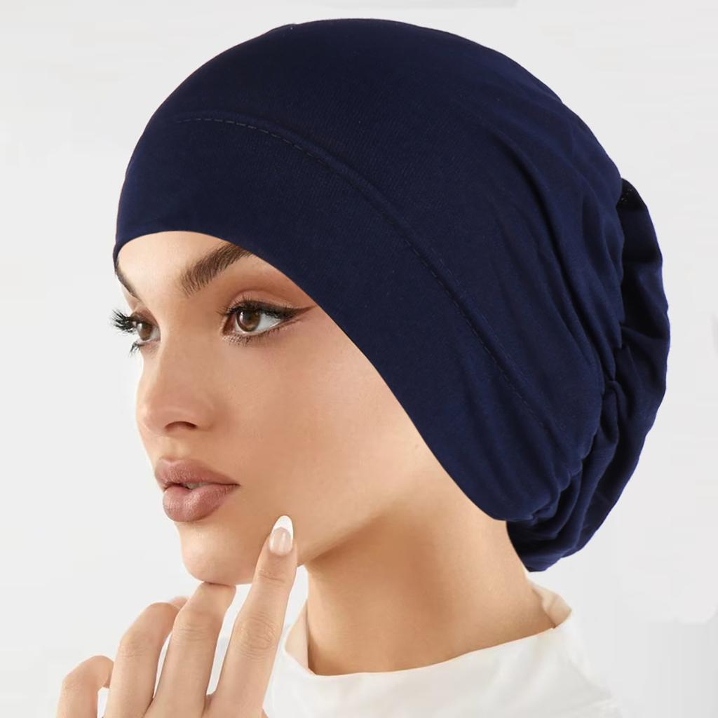 Modă Musulmană Femei Hijaburi Moale Elastic Culoare Solidă Turban Pălărie Cancer Chimioterapie Căciuli Căciuli Articole de Acoperit Cap Bandană Accesorii de Păr