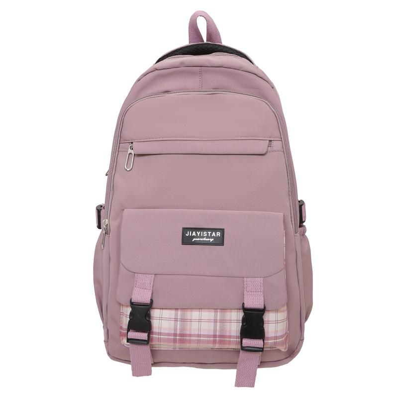 Student Backpack Couple Backpack Campus Plaid School Bag