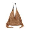 Tassel Hand-woven Tote Bag Women's Summer New Fashion Trend Hollow Versatile Shoulder Armpit Bag
