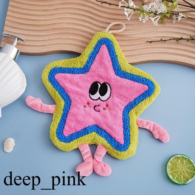 

Cute star wash cloth, modern style, polyester, cartoon pattern, hand wash only, towels for kitchen and bathroom use розовый