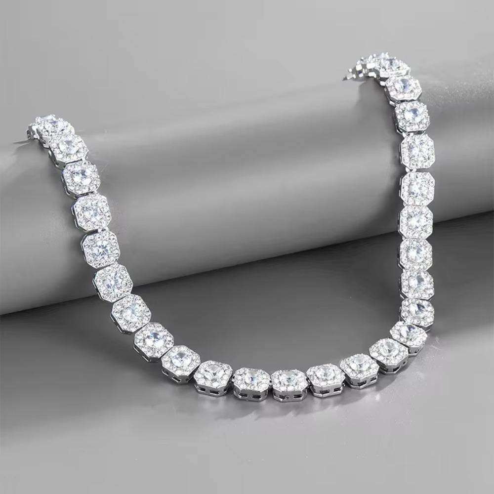 Cubic Zirconia Chain Bracelet Rock Sugar Men Bracelet Fashion Ice Sugar Chain  Male