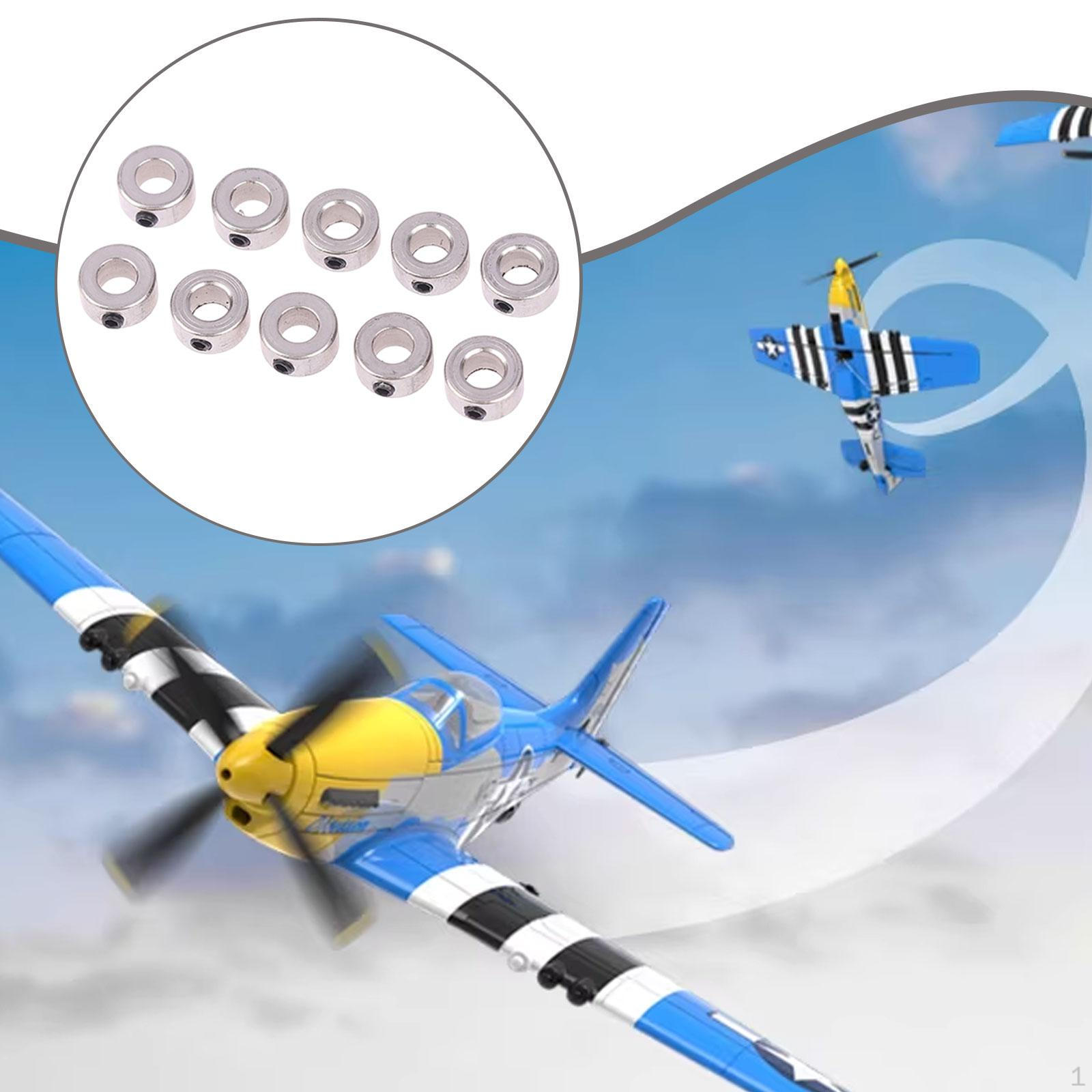 

10 Pieces Airplane Model Wheel Clamps RC Landing Gear Stoppers Accessories Alloy Reliable Inner Hole 5.1 mm