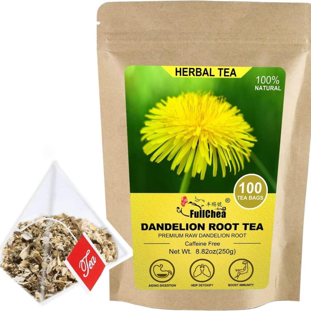 2023 FullChea - Dandelion Root Tea Bags, 100 Teabags, 2.5g/bag