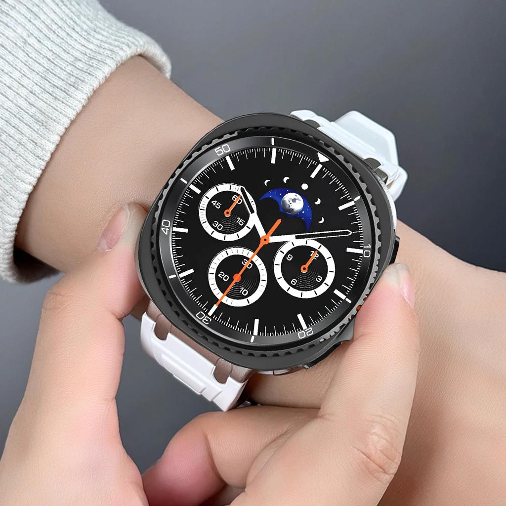 Schutzhülle aus Aluminiumlegierung für Samsung Galaxy Watch 8, Metallgehäuse, Zubehör, Hartrahmen, Metall-Schutzstoßstange für Samsung Galaxy Watch 8 (44 mm, 40 mm)