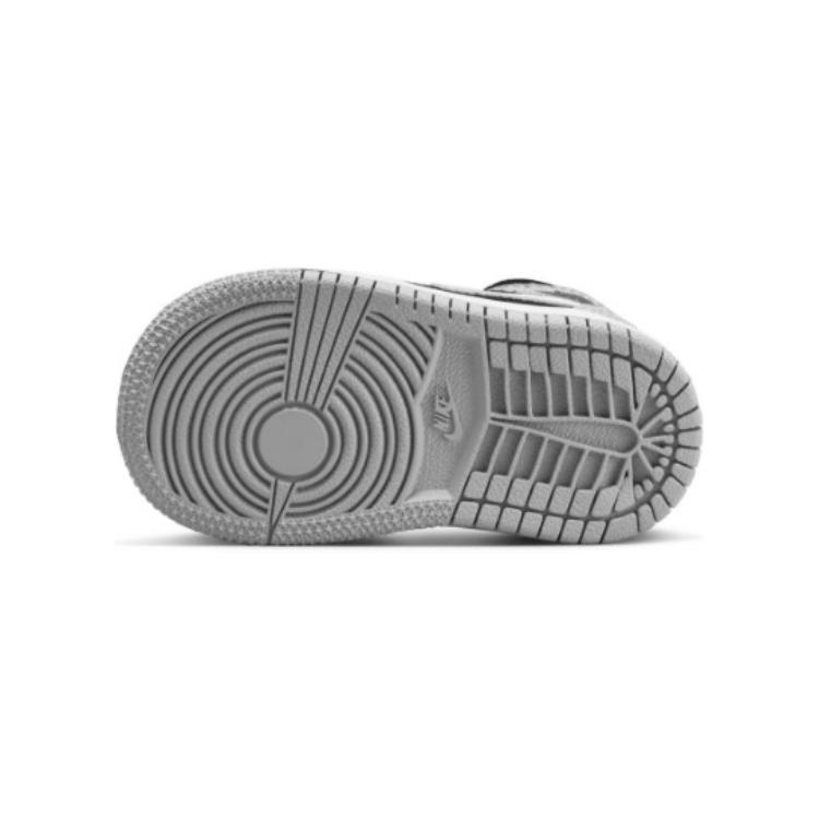 Air Jordan 1 Mid SE TD Elephant Toe Baby Sneakers Grey Black White DM6217-016