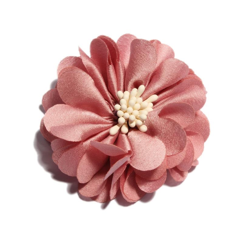 10 STÜCKE 23 Farben 5cm Neugeborene Vintage Knitterstoffblumen mit passendem Ende Do Old Chiffon Haarblumen für Hochzeitsdekoration