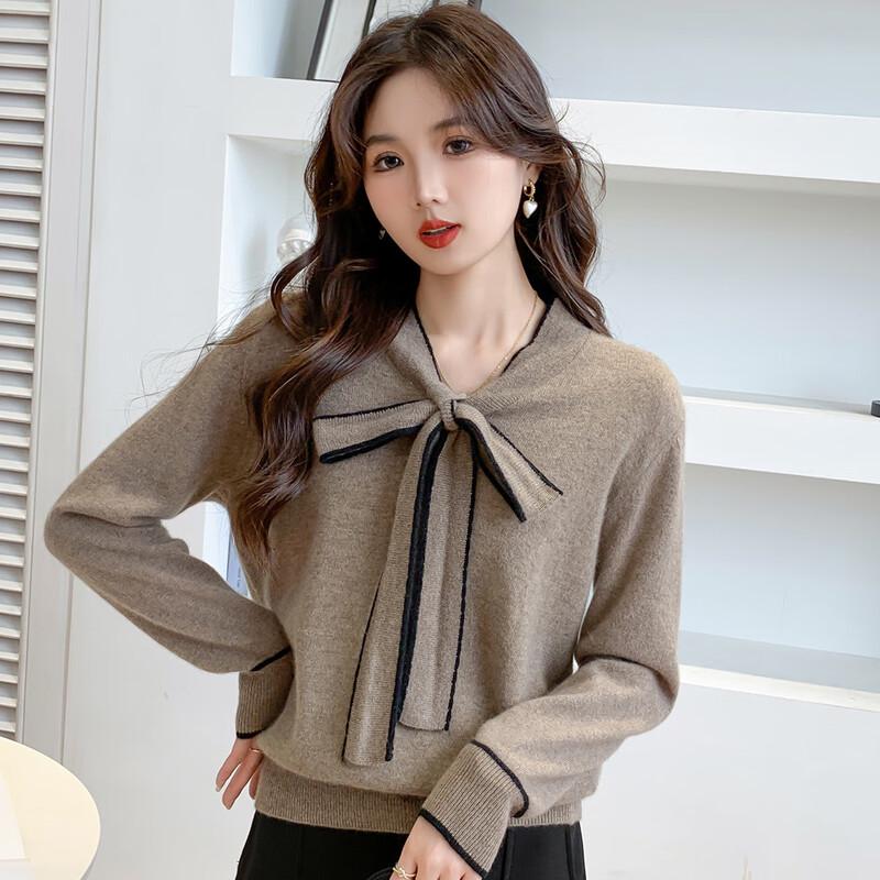 

Mokana Women s Elegant V-Neck Cashmere Sweater MKNJD2551 XL