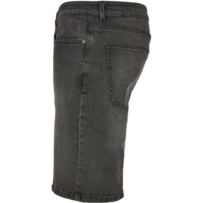 Short en jeans - Urban Classics - Noir - 98% coton - Denim stretch - Coupe régulière