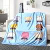 1Pc Cute Animal Expressions Blanket For Couch Bed Plush Cozy Fuzzy Blanket Super Soft Warm Blankets For Fall And Winter 091843