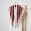 Summer Atmosphere Wearing Headscarf Twill Silk Simulation Silk Cool Diagonal Scarf Cashew Print Women's Triangle Silk Scarf