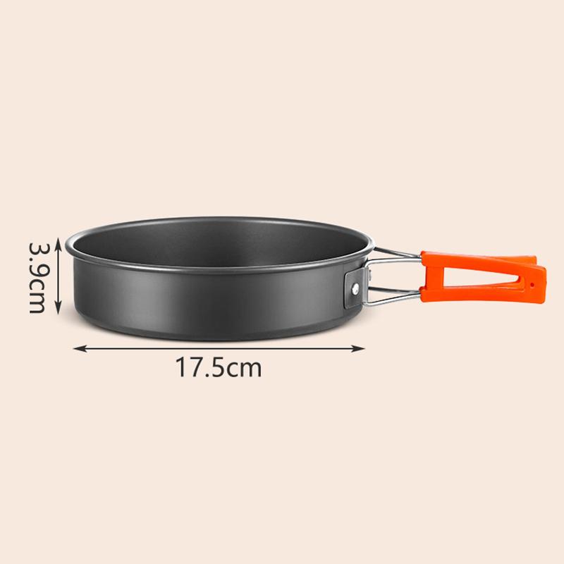 Conjunto de Utensílios de Cozinha para Camping Alumínio Portátil Louça Exterior Kit de Cozinha Panela Tigela Chaleira Panela Equipamento para Caminhada Churrasco Piquenique