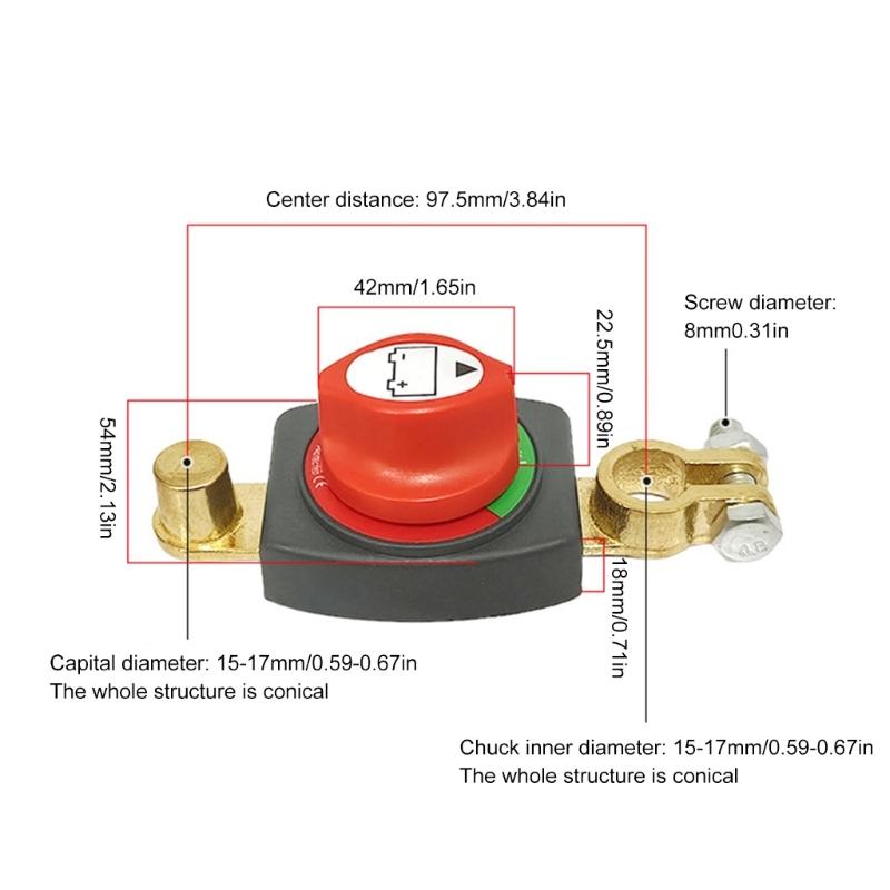 Battery Disconnection Switches Safety Cutoff Power Switches Emergency Power Switches for Home Electrical Power Systems