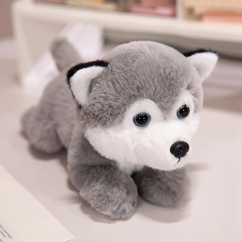 25CM Kawaii Schnauzer/Husky/Bulldog/German Pastor/Sharpie/corgi/Beagle Plush Animal Doll Children's Soothing Dolls Birthday Gift