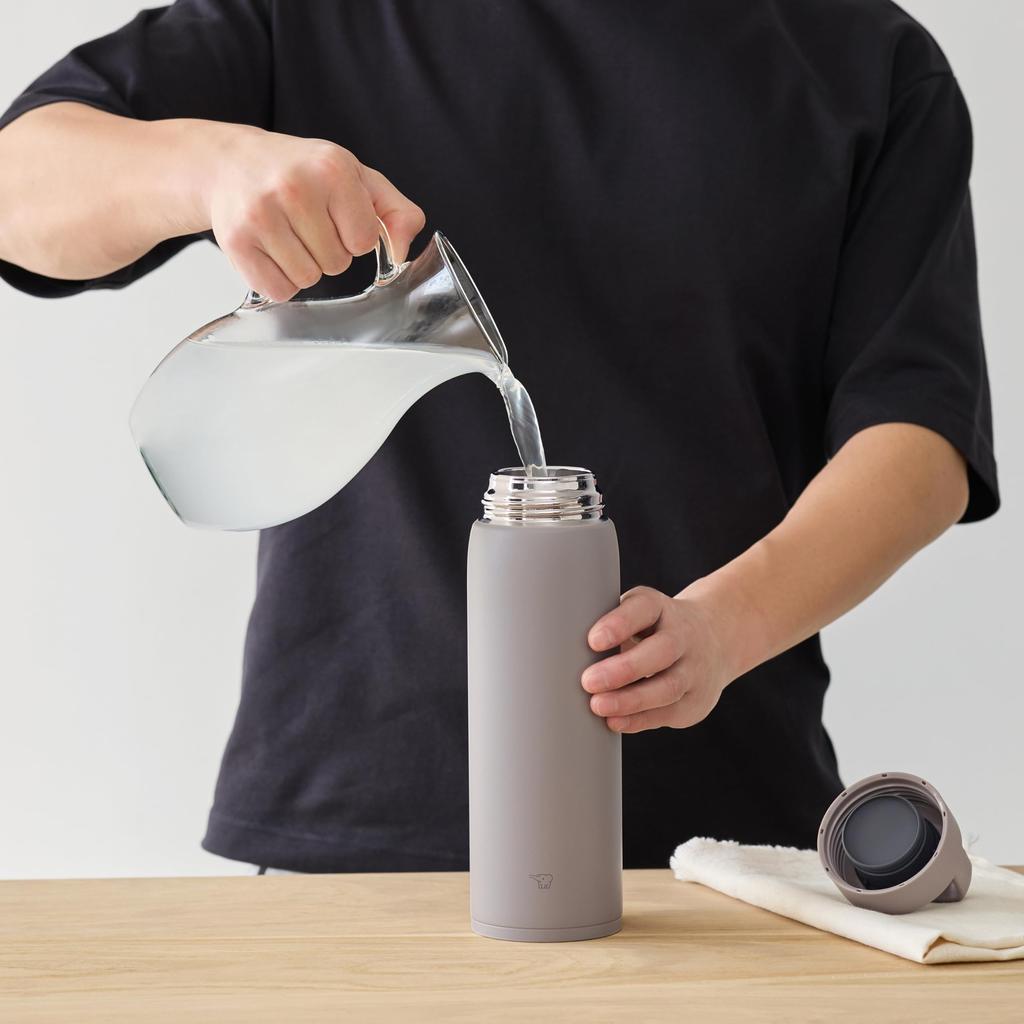 Zojirushi Stainless Steel Bottle SU-DA100-HM 1.0L Large Capacity Handle Screw Dishwasher Safe Seamless Spout Mineral Gray