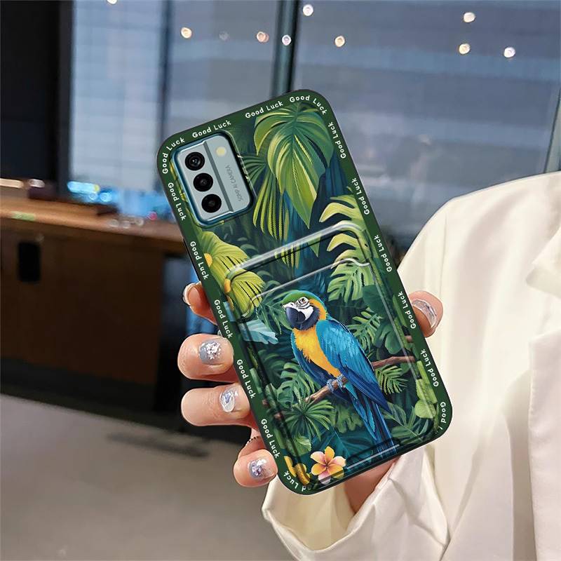 Fashion Design Card bag Phone Case For Nokia G22 Soft case protective TPU Waterproof Card slot Anti-dust Graffiti Cute