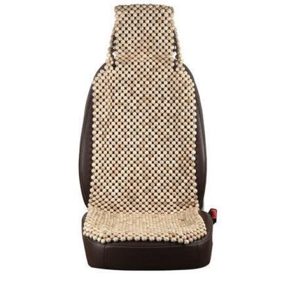 

Чехол на автомобильное сиденье Деревянная подушка Подушка для автомобильного сиденья Чехол для стула коврик Деревянное автомобильное сиденье Подушка для дивана 1 шт. для передней части обычного автомобиля Переднее сиденье Идеально для лета бежевый