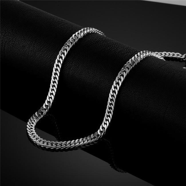 

Vintage Long Gold Chain For Men Cuban Necklace New Hiphop Gold Color Stainless Steel Women Punk Collar Jewelry Chain Chokers 50cm