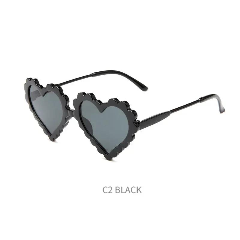 

Children Heart Shaped Sunglasses Kids Fashion Uv 400 Eye Protection Sun Glasses Boys Girls Outdoor Beach Cute Cartoon Eyewear 0-11 Years old