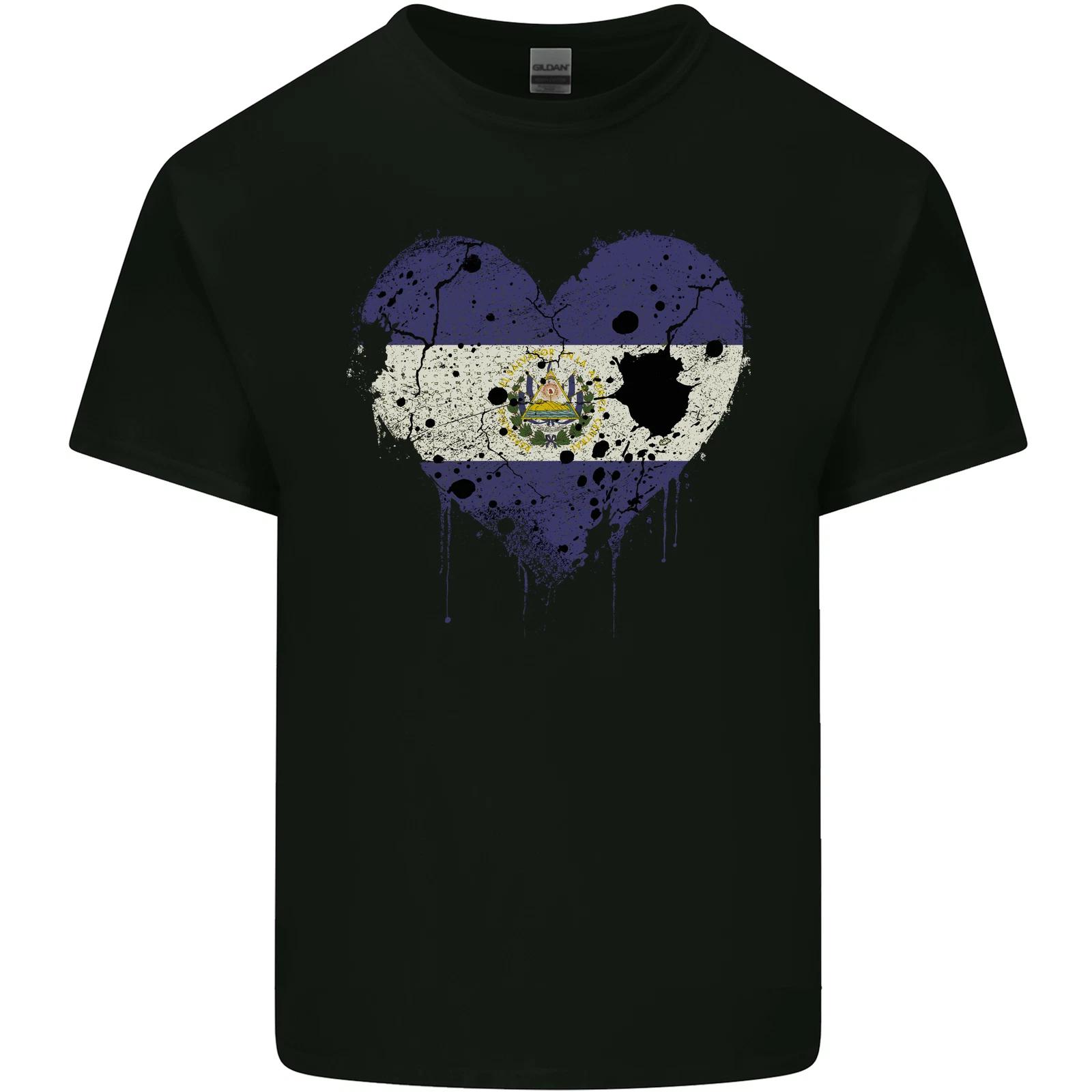 Love Salvador Flag Salvadoran Day Football Kids T-Shirt Childrens S