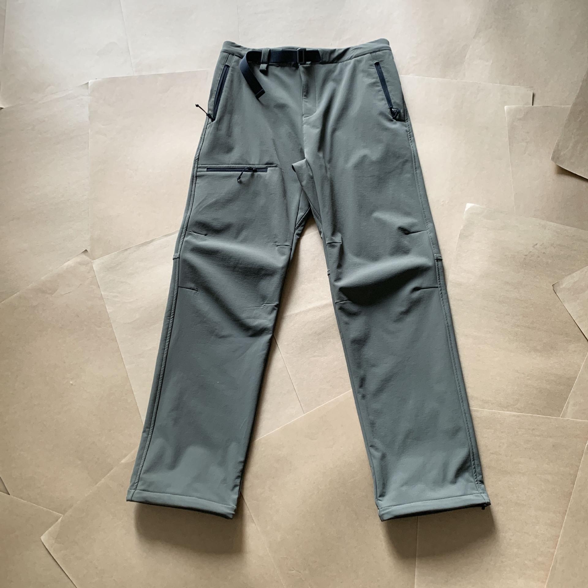 

Мужские водонепроницаемые брюки AUTICUP с бархатной подкладкой для активного отдыха на осень/зиму, прочные, однотонные, с 3D-кроем для горных походов. L зелёный