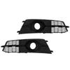 1 Pair Fog Light Grille Cover Glossy Black Left Right Fog Lamp Frame Grille Fit for S6 C7 4G 2016 To 2018