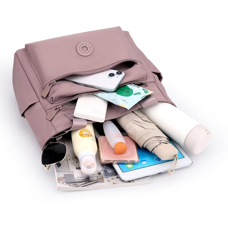 Women's Bag Multi-Color Shoulder Bag Lightweight Nylon Bag Large Capacity Multi-Pocket Handbag