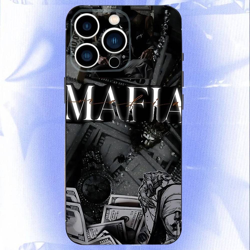 

Mafia Russian Phone Case For iPhone 16,15,14,13,12,11,Mini,Pro,SE,MAX White Matte Shockproof Cover iPhone16promax