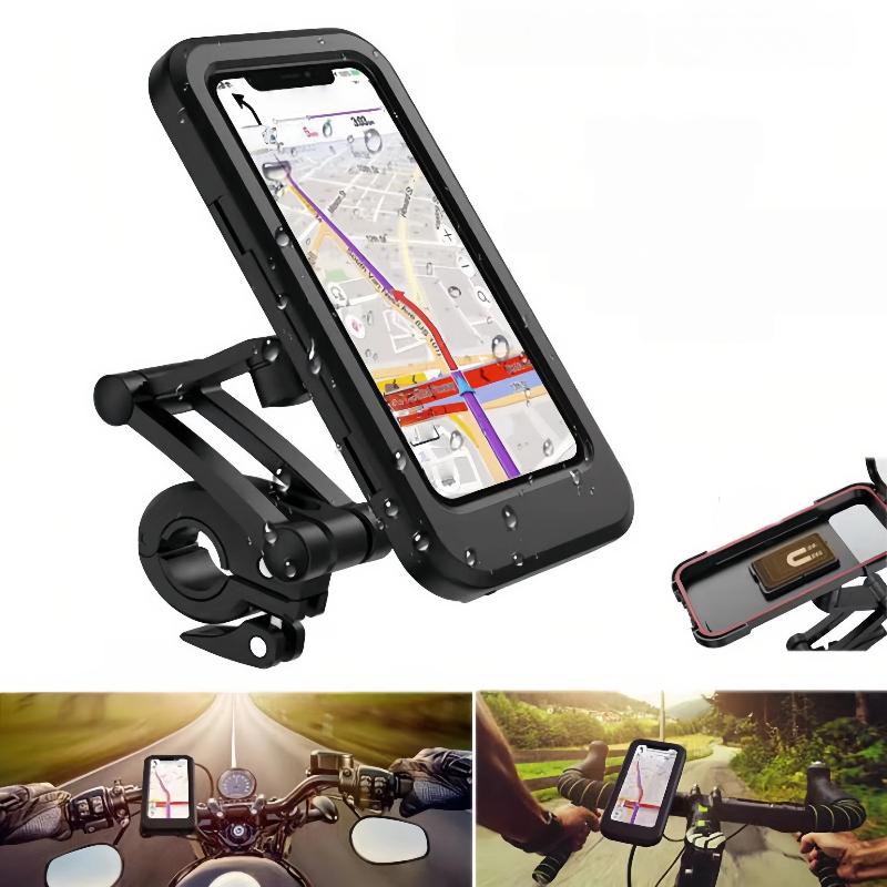 Waterproof Motorcycle Phone Stand, Bicycle Phone Stand, Freely Adjustable Height, Vehicle-Mounted Stand