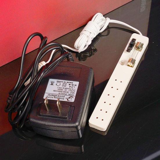 1/12 Dollhouse 6Way Socket Converter Accessory for 12V Miniature Lighting Lamp