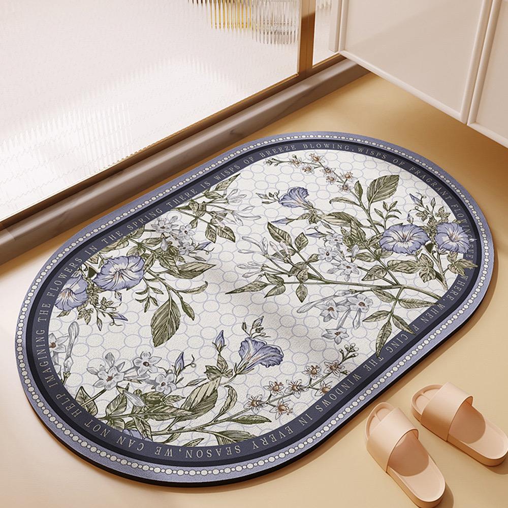 1PC Modern Simple Light Luxury Bathroom Non-Slip Absorbent Mat Toilet Toilet Door Dirt Absorbent Quick Drying Mat