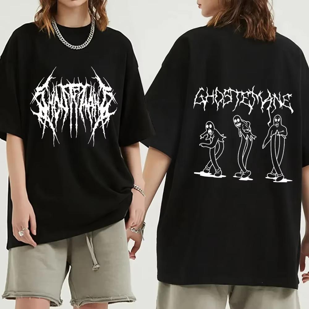 Ghostemane Graphic Print Cotton T Shirt Fashion Hip Hop Tops Metal Rock Gothic T-Shirt Streetwear Plus Size Women Clothing