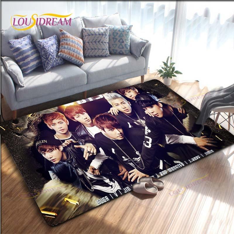 

Найновіші Kpop Bangtan Boys BTS Візерунок Килими Вітальня Протиковзкий Килимок Дитяча Кімната Килимки Йога Килимок Великий Килим Декор 40cm x 60cm