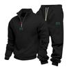 Men's Loose Casual Stand-up Collar Long-sleeved Casual Sweatpants Two-piece Set
