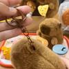 Cute Capybara Key Pendant Stuffed Animals Plush Doll Lovely Capybara Keychain  School Bag Pendant
