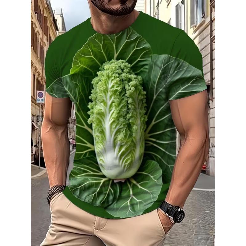 

Funny Cabbage Lettuce T-Shirts Vegetable 3D Print Men Women Short Sleeve S